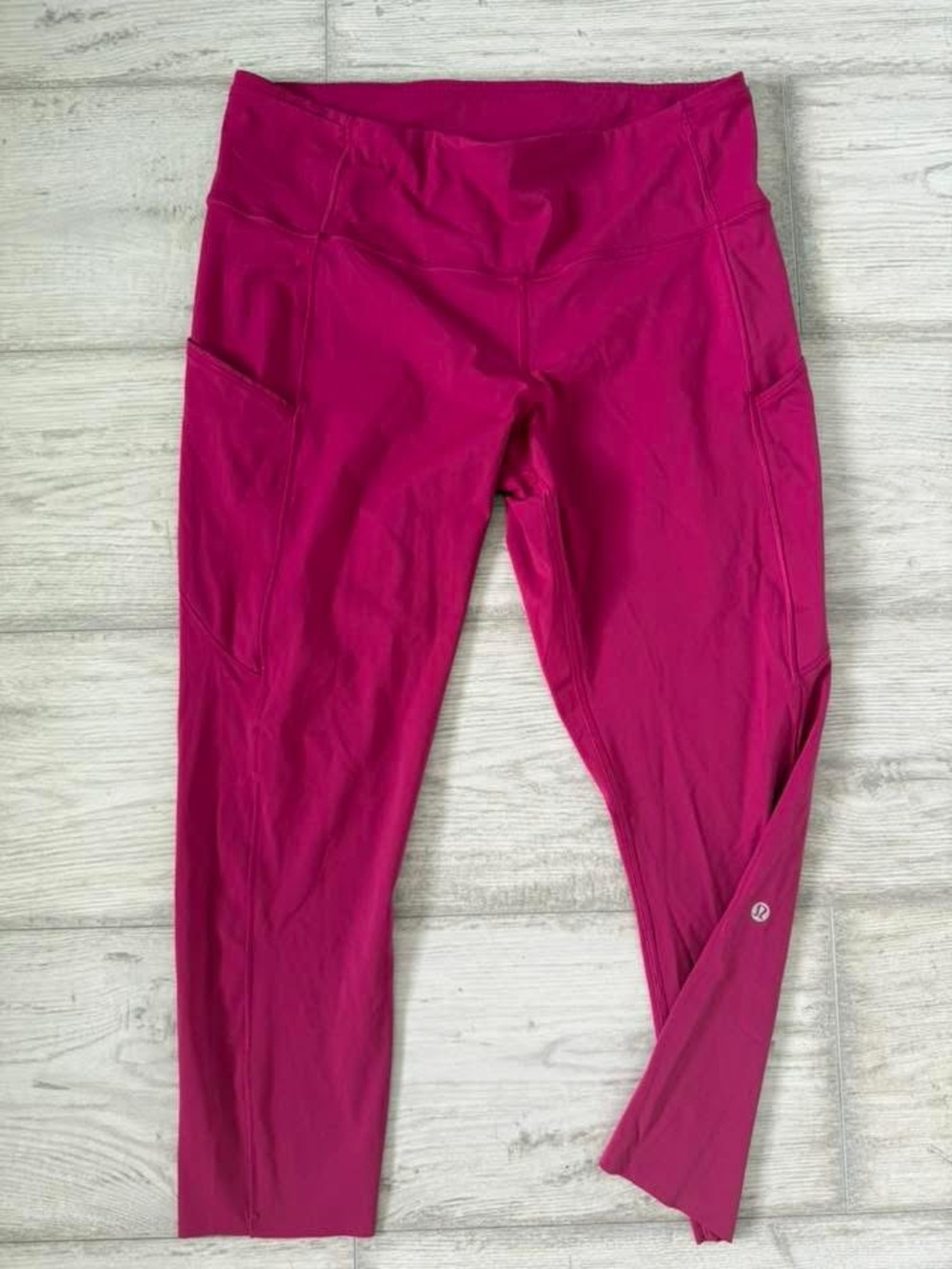 lululemon athletica Raspberry Pink Leggings with Side Pockets